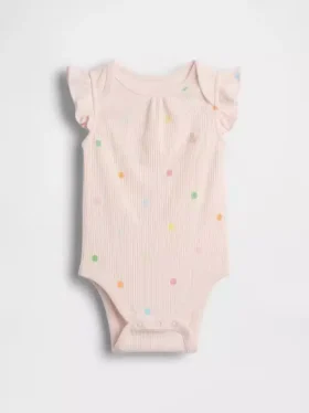Body de lunares con canalé fino «Baby First Favorites»