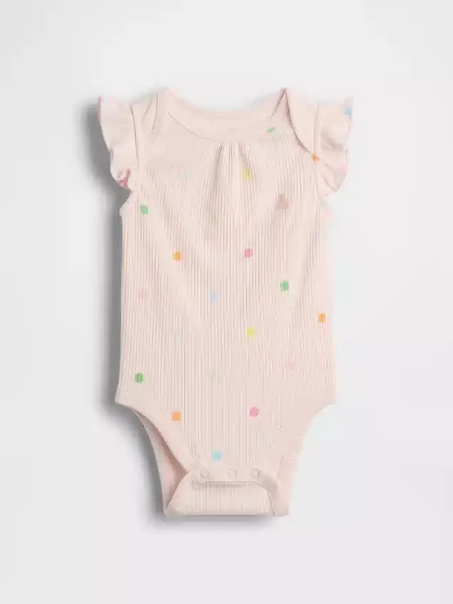 Body de lunares con canalé fino «Baby First Favorites»
