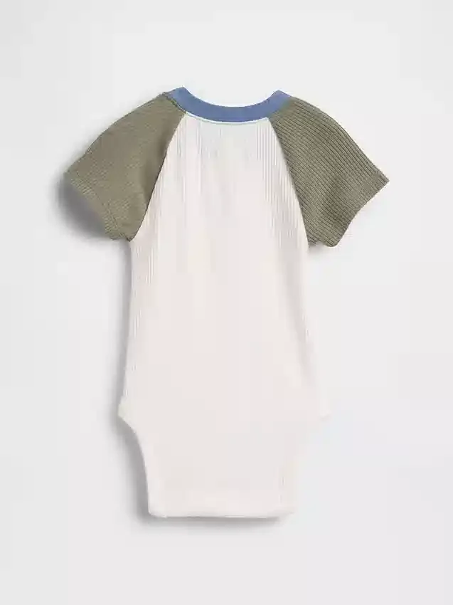 Body raglán de canalé fino «Baby First Favorites»
