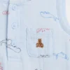 Body tipo camiseta Henley con bolsillo para bebé, de gasa de algodón