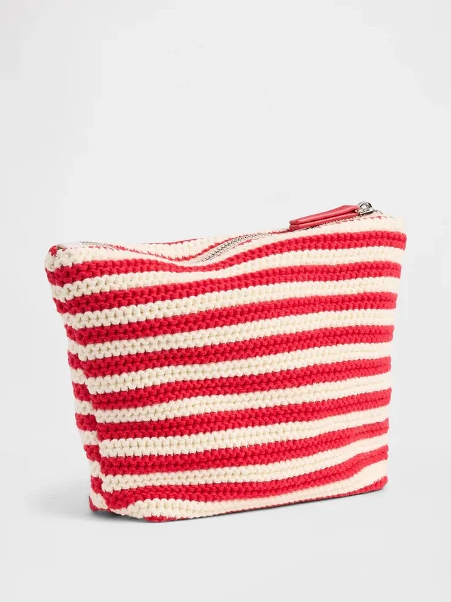 Bolsa con cremallera de ganchillo