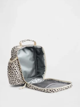 Bolsa de almuerzo infantil con estampado de leopardo