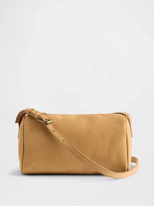 Bolso cilíndrico de ante vegano