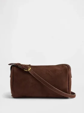 Bolso cilíndrico de ante vegano