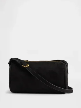 Bolso cilíndrico de ante vegano