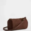 Bolso cilíndrico de ante vegano