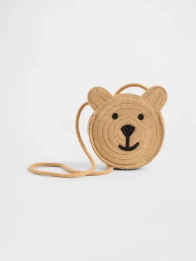 Bolso de paja para niños pequeños con el oso Brannan