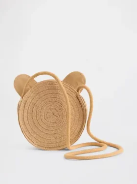 Bolso de paja para niños pequeños con el oso Brannan