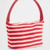 Bolso mini de rayas de ganchillo