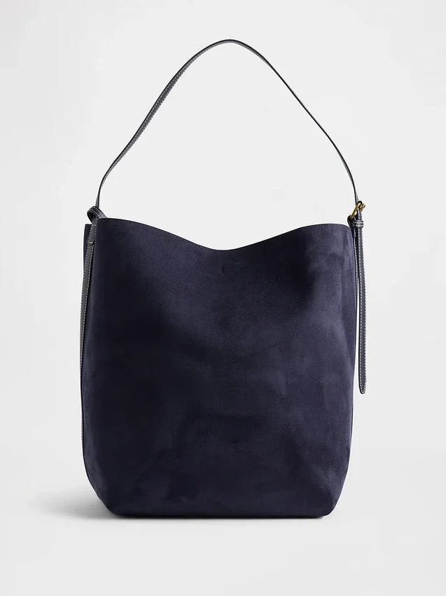 Bolso tipo cubo de ante vegano