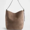 Bolso tipo cubo de ante vegano