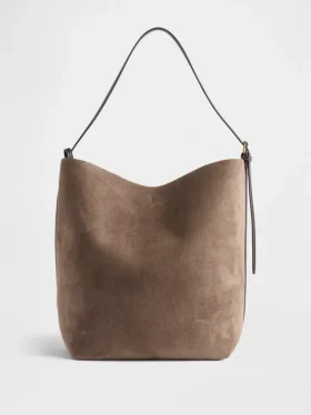 Bolso tipo cubo de ante vegano
