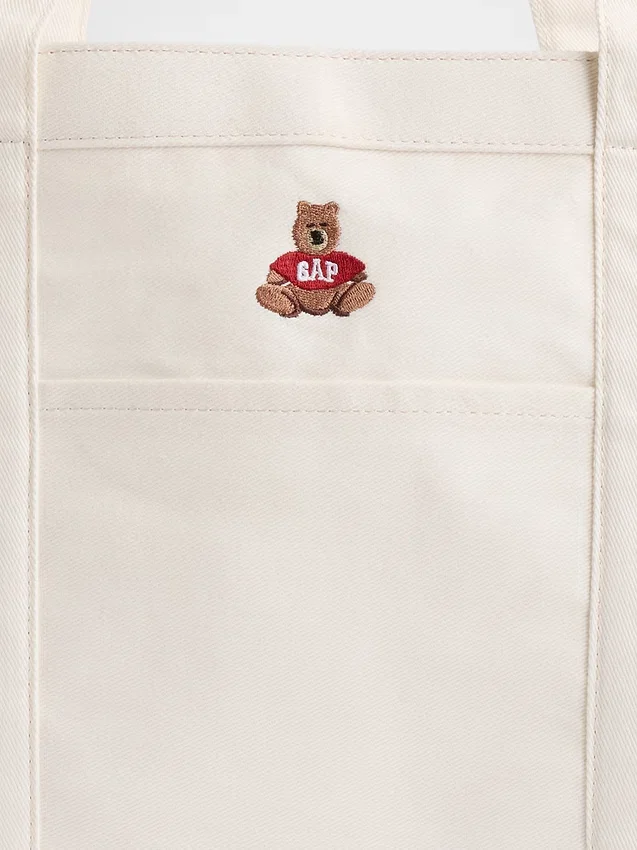 Bolso tote de denim con el logotipo del oso Brannan
