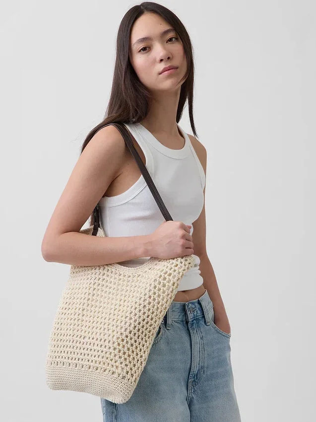 Bolso tote de ganchillo