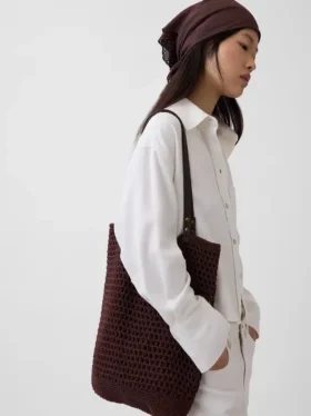 Bolso tote de ganchillo