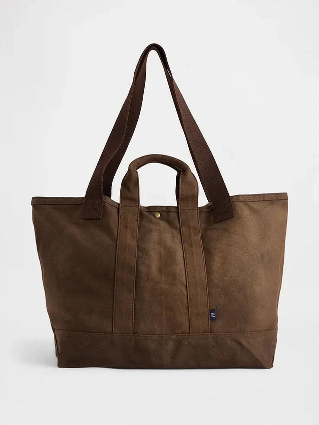 Bolso tote de lona encerada