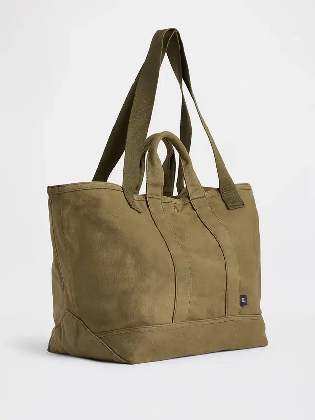Bolso tote de lona encerada