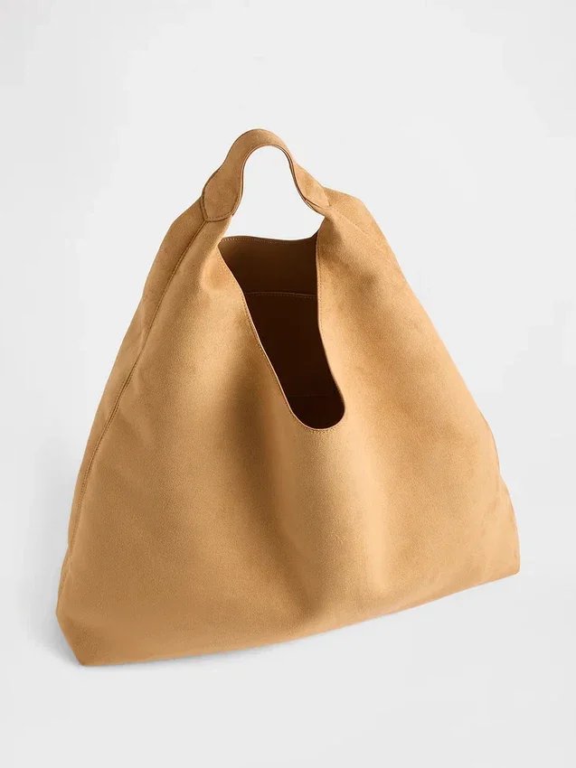 Bolso tote holgado de ante vegano