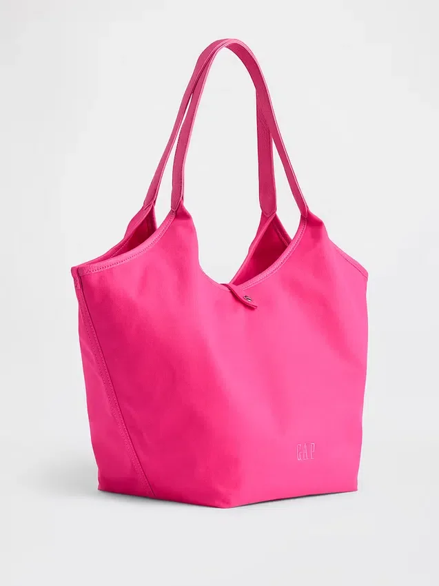 Bolso tote holgado de lona