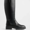 Botas altas de cuero vegano con suela de tacos