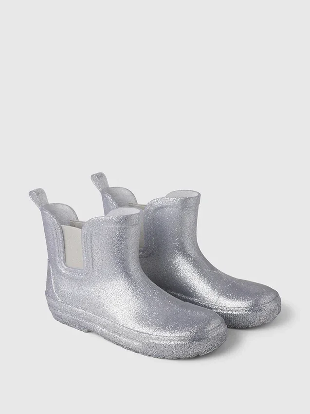 Botas de lluvia con purpurina para niños
