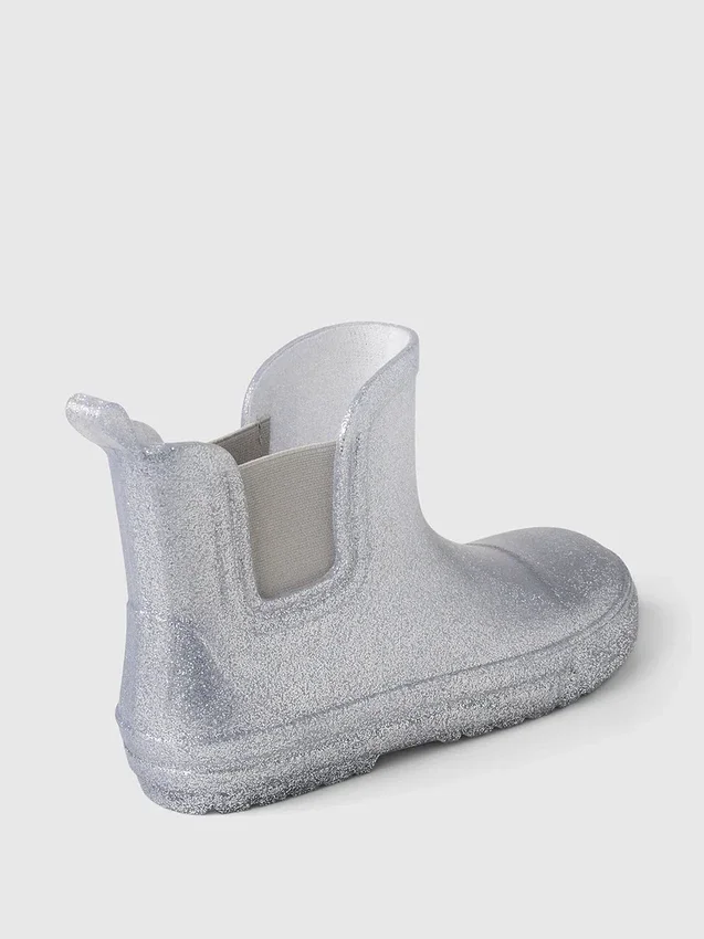 Botas de lluvia con purpurina para niños