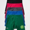 Boxers infantiles de algodón orgánico elástico con motivos de Marvel (paquete de 5)