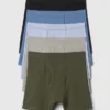 Boxers lisos de algodón elástico orgánico para niños (paquete de 5)