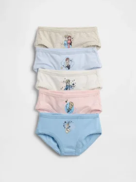Braguitas de algodón elástico orgánico GAP × Disney para niños pequeños (paquete de 5)