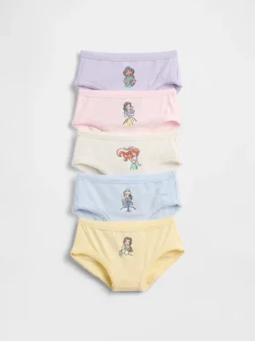 Braguitas de algodón elástico orgánico GAP × Disney para niños pequeños (paquete de 5)