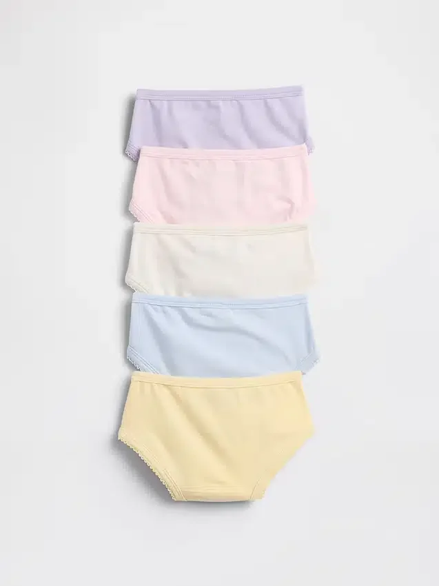 Braguitas de algodón elástico orgánico GAP × Disney para niños pequeños (paquete de 5)