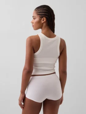 Braguitas de algodón orgánico elástico de talle alto