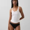 Braguitas de bikini de algodón orgánico elástico con logotipo