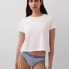 Braguitas de bikini de algodón orgánico elástico con logotipo