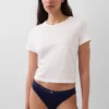Braguitas de bikini de algodón orgánico elástico con logotipo