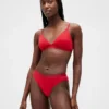 Braguitas de bikini de algodón orgánico elástico con logotipo