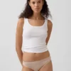 Braguitas de bikini de algodón orgánico elástico con logotipo