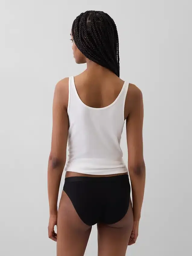 Braguitas de bikini de algodón orgánico elástico con logotipo