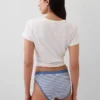 Braguitas de bikini de algodón orgánico elástico con logotipo