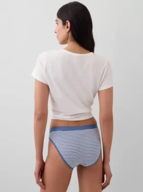 Braguitas de bikini de algodón orgánico elástico con logotipo