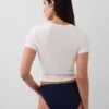 Braguitas de bikini de algodón orgánico elástico con logotipo