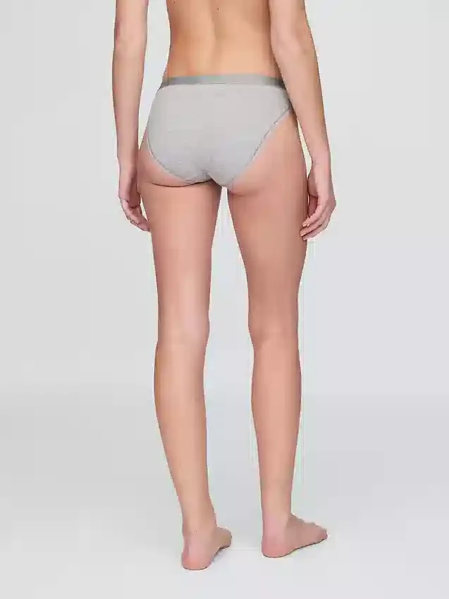 Braguitas de bikini de algodón orgánico elástico con logotipo