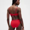 Braguitas de bikini de algodón orgánico elástico con logotipo
