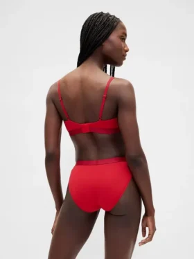 Braguitas de bikini de algodón orgánico elástico con logotipo
