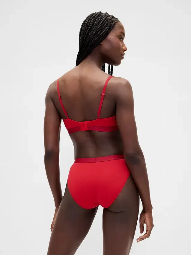 Braguitas de bikini de algodón orgánico elástico con logotipo