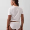 Braguitas de bikini de algodón orgánico elástico con logotipo