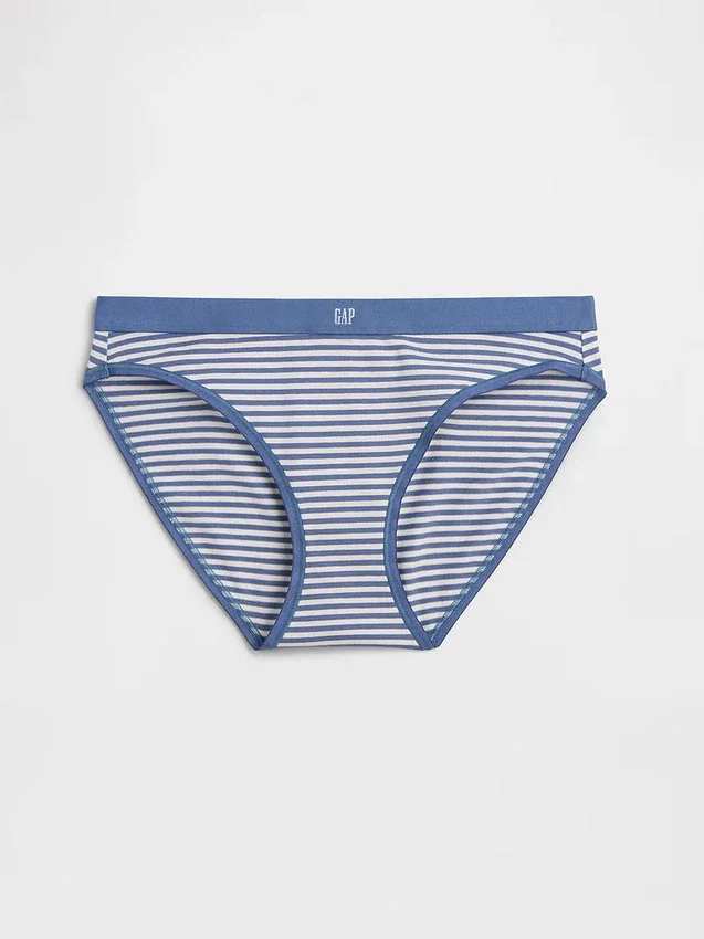 Braguitas de bikini de algodón orgánico elástico con logotipo
