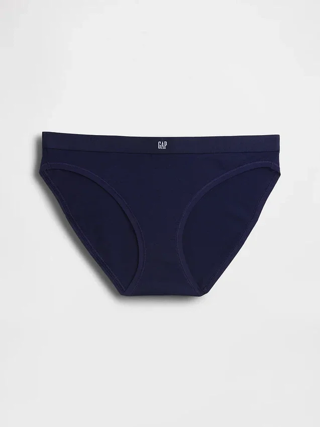 Braguitas de bikini de algodón orgánico elástico con logotipo