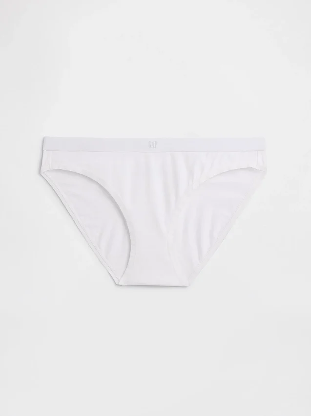 Braguitas de bikini de algodón orgánico elástico con logotipo