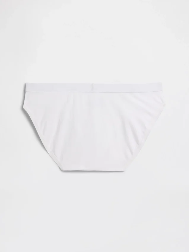 Braguitas de bikini de algodón orgánico elástico con logotipo